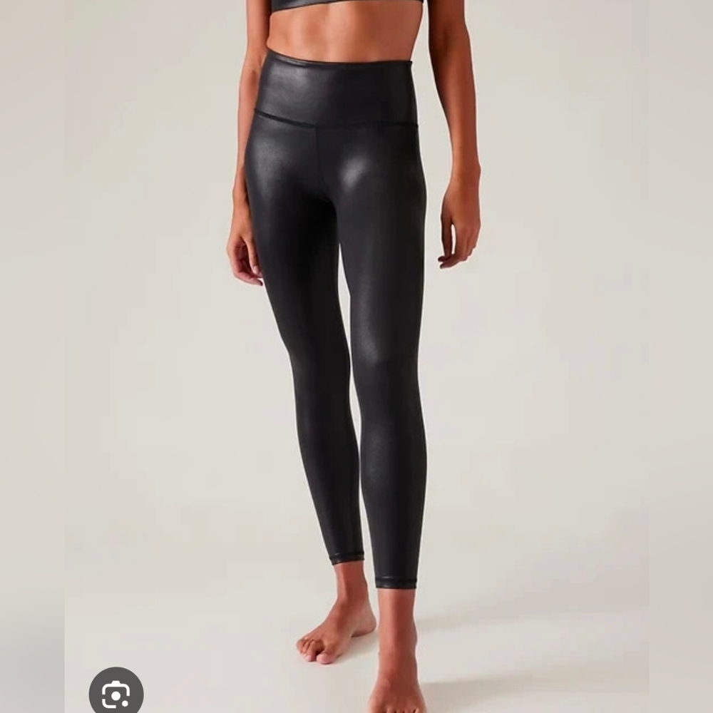 Athleta Elation Ultra High Rise Black Shimmer Tight Leggings25" Size XS MSRP $98